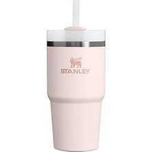 Mey İthalat Stanley Quencher Pipetli Termos Bardak, 0.60 Litre, Pembe Kuvars (Rose Quartz)