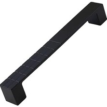 Mey İthalat 10 Adet Bihter Desenli Mobilya Mutfak Dolabı Çekmece Dolap Kulpu Kulpları Kulbu Siyah 128 mm Metal