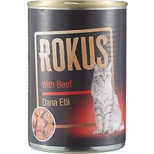 Mey İthalat Rokus Dana Etli Konserve Kedi Maması, 410 gr