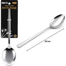 ALK Metal Servis Kaşığı - Krom Renk - 27 cm