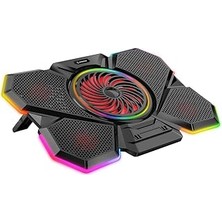 Mey İthalat Rampage S47 Coolflow 5 Adet Kırmızı LED Fan 1 USB 7 Farklı Kademe Ayarı 10 17.3 Notebook Soğutucu Stand