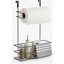 Mey İthalat Orret Home Dolap Içi Asılabilir Metal Kağıt Havluluk ve Deterjan Sepeti Organizer – Dolap Kapağına Asılabilir Kağıt Havlu Askılığı, Deterjan Düzenleyici Raf, Mutfak ve Banyo Kapak Içi Metal Organizer