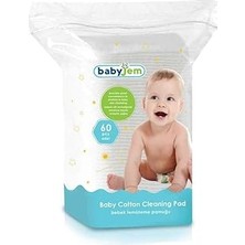 Mey İthalat Babyjem Bebek Temizleme Pamuğu 60 Adet Beyaz Çok Renkli 8681049214614