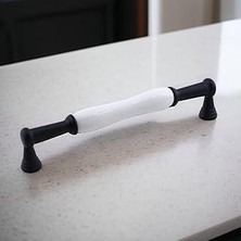 Mey İthalat Anav Porselen Kulp 160 mm Mobilya Çekmece Mutfak Dolabı Dolap Kapak Kulpları Kulb Kulpu Siyah