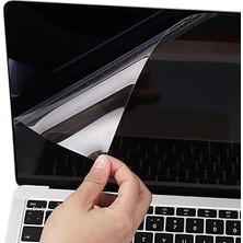 Mey İthalat Mcstorey MacBook Pro 16.2 Inç M2 M3 M4 Uyumlu Parlak Anti Scratch Ekran Koruyucu Retina Net Görüntü Cam Hissi Göz Konforu Touch Id Şeffaf