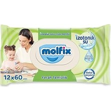 Mey İthalat Molfix Izotonik Sulu Islak Mendil Ferah Temizlik 720 Adet