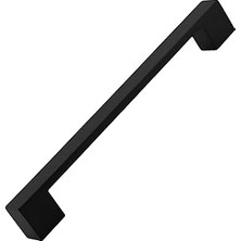 Mey İthalat Dar Köprü (160 mm - 16 Cm) Mat Siyah Metal Mobilya Mutfak Çekmece Dolap Dolabı Kulbu Kulpu Kulpları