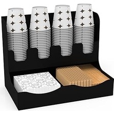 Mey İthalat Metal Çay ve Kahve Organizasyon Standı Karton Bardaklık (8oz)