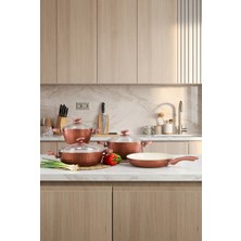 Bonera Pro Plus 7 Parça Granit Tencere & Tava Seti - İndüksiyon Uyumlu