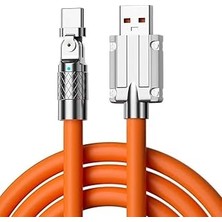 Mey İthalat Daytona A6016 USB To Type C Hızlı Şarj Data Kablosu Çevirici Dönüştürücü Adaptör 180° Döner 120W - 2m