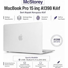 Mey İthalat Mcstorey Macbook Pro Kılıf 15INÇ Mat (Eski Hdmı'lı MODEL:A1398 2012-2015) ile Uyumlu Şeffaf