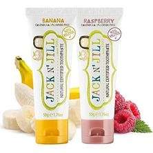 Mey İthalat Jack N' Jıll Jack N' Jill Jack N Jill Doğal Sertifikalı Diş Macunu - Muz & Ahududu 2'li Paket (2X50G)