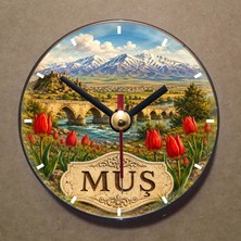 Bsb Muş Temalı Magnet Saat Buzdolabı Saati Duvar Saati 10,5cm MS1142