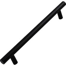 Mey İthalat Çubuk Mobilya Mutfak Dolap Dolabı Çekmece Kulpu Kulbu -Mat Siyah Metal (128 Mm-12.8 Cm) Kulpları