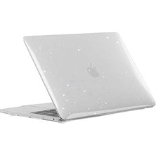 Mey İthalat Apple Macbook Pro 14INÇ M3/m4/max A3112 A3185 A3401 A2918 A1992 ile Uyumlu Kılıf Simli Ön Arka Kapak Renksiz