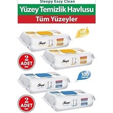 Mey İthalat Sleepy Easy Clean Arap Sabunlu 200 Yaprak ve Çamaşır Sulu 200 Yaprak Yüzey Havlusu
