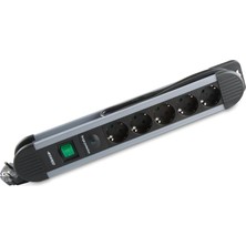 Mey İthalat S-Link SPGKS05 1.5m 3g1.5mm2 900 Joule 5li Akım Kor. Gri Priz Çoklayıcı