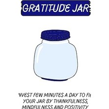 Mey İthalat Independently Published Gratitude Glass Jar: Invest Few Minutes A Day To Fill Your Jar By Thankfulness, Mindfulness And Positivity
