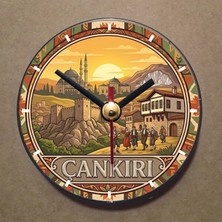 Bsb Çankırı Temalı Magnet Saat Buzdolabı Saati Duvar Saati 10,5cm MS1116