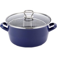Mey İthalat Schäfer Fry Çıtır Kızartma Tenceresi 22 Cm, Lacivert