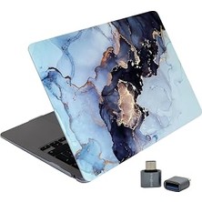 Mey İthalat Huawei Matebook D15 Kılıf (15,6 Inç) | Mermer Desenli Sert Kapak Laptop Koruyucu | Ince ve Hafif Tasarım Gri