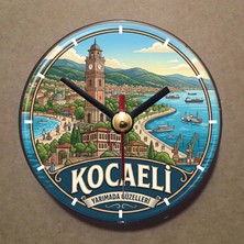 Bsb Kocaeli Temalı Magnet Saat Buzdolabı Saati Duvar Saati 10,5cm MS1136