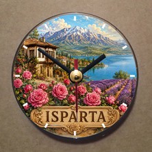 Bsb Isparta Temalı Magnet Saat Buzdolabı Saati Duvar Saati 10,5cm MS1131