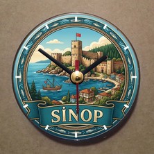 Bsb Sinop Temalı Magnet Saat Buzdolabı Saati Duvar Saati 10,5cm MS1150