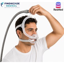 Resmed Airfit F30I Medium Boy Tam Yüz Cpap Maskesi Agız Burun Cpap Bpap Maskesi