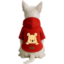 1001 Içi Polarlı Köpek ve Kedi Kıyafeti & Elbisesi - Kırmızı Renk Kapüşonlu Hoodie B693E, Xs