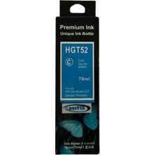 Northcity Perfıx Hp GT52C Mavi MOH54A Şişeli Mürekkep 70ML - Yüksek Kaliteli Yazıcı Kartuşu