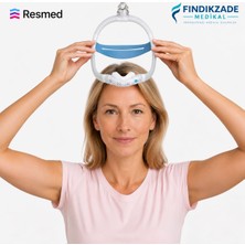 Resmed Airfit N30I Silikon Cpap Bpap Burun Maskesi 3 Boy Üst Tepeden Hortum Girişli Ekstra Konfor