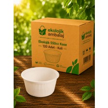 Ekolojik Ambalaj Doğa Dostu 550CC Ekolojik Kase 120 Adet - Koli