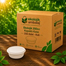 Ekolojik Ambalaj Doğa Dostu 200CC Ekolojik Kapaklı Kase 330 Adet - Koli