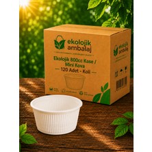 Ekolojik Ambalaj Doğa Dostu 800CC Ekolojik Kase 120 Adet - Koli