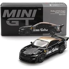 Mey İthalat Sunrich MGT01130-L Mını Gt 1/64 Shelby GT500 Dragon Snake Concept, Siyah/altın (Sol Sap) Bitmiş Ürün