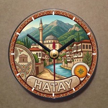 Bsb Hatay Temalı Magnet Saat Buzdolabı Saati Duvar Saati 10,5cm MS1129