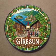 Bsb Giresun Temalı Magnet Saat Buzdolabı Saati Duvar Saati 10,5cm MS1127