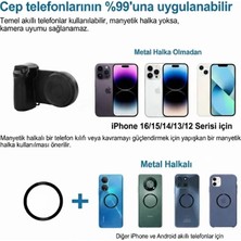 Bluetooth Manyetik Telefon Yapıştırma Kavrama Halka Dolgu Işığı Ile Magsafe Selfie Klips