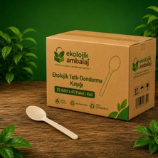 Ekolojik Ambalaj Doğa Dostu Ekolojik Tatlı-Dondurma Kaşık 12cm 1000 Adet - Koli