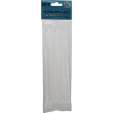 ALK 25PCS Beyaz 3.6X200MM Plastik Cırt Kelepçe