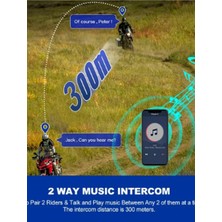 ALK Y10 2x Motosiklet Kask Intercom Çift Eşleşme Rgb Işıklı Bluetooth Kulaklık 5,3