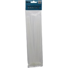 ALK 25PCS Beyaz 3.6X250MM Plastik Cırt Kelepçe