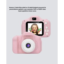 ALK 8 Megapiksel Mini Çocuk Kamerası Hd Ekranlı Darbeye Dayanıklı ve Şarjlı