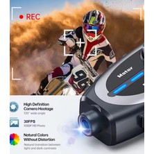 ALK Q29 Motosiklet Kask Bluetooth Kulaklık Eşleşmeli 1080P Kamera Geniş Açı Su Geçirmez Intercom