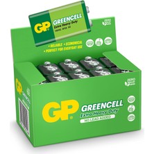 1001 Batteries GP1604G Greencell 6F22/1222/9V Pil, 9 Volt, 10'lu Kutu