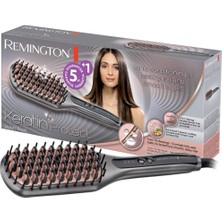 1001 Saç Düzleştirici Keratin Protect 2'si 1 Arada Düzleştirici ve Saç Fırçası, Badem Yağı ile