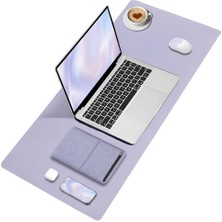 1001 Deer Pu Deri Mouse Pad Dikişli Kenar Dayanıklı Büyük Boy Çift Yönlü Kullanım Ofis Masa Mat�