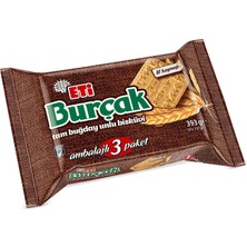1001 Burçak Tam Buğday Unlu Bisküvi 3 x 131 G