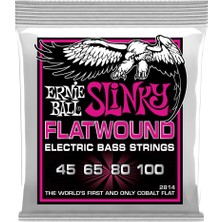 1001 Ball Super Slinky Flatwound Elektrik Bas Telleri, Ölçü 45-100